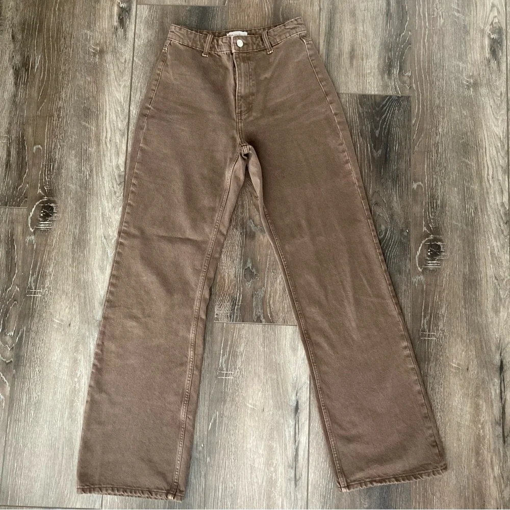 Zara Brown Wide-Leg Jeans - Picture 5 of 14